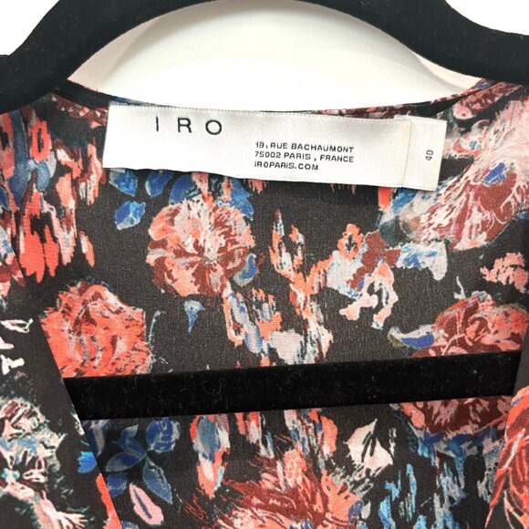 IRO Silk Faux Wrap Dress (Sz 40) - Picture 3 of 8